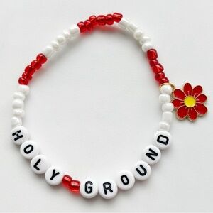 Taylor Swift Eras Tour Friendship Bracelet Holy Ground Red W/ Charm